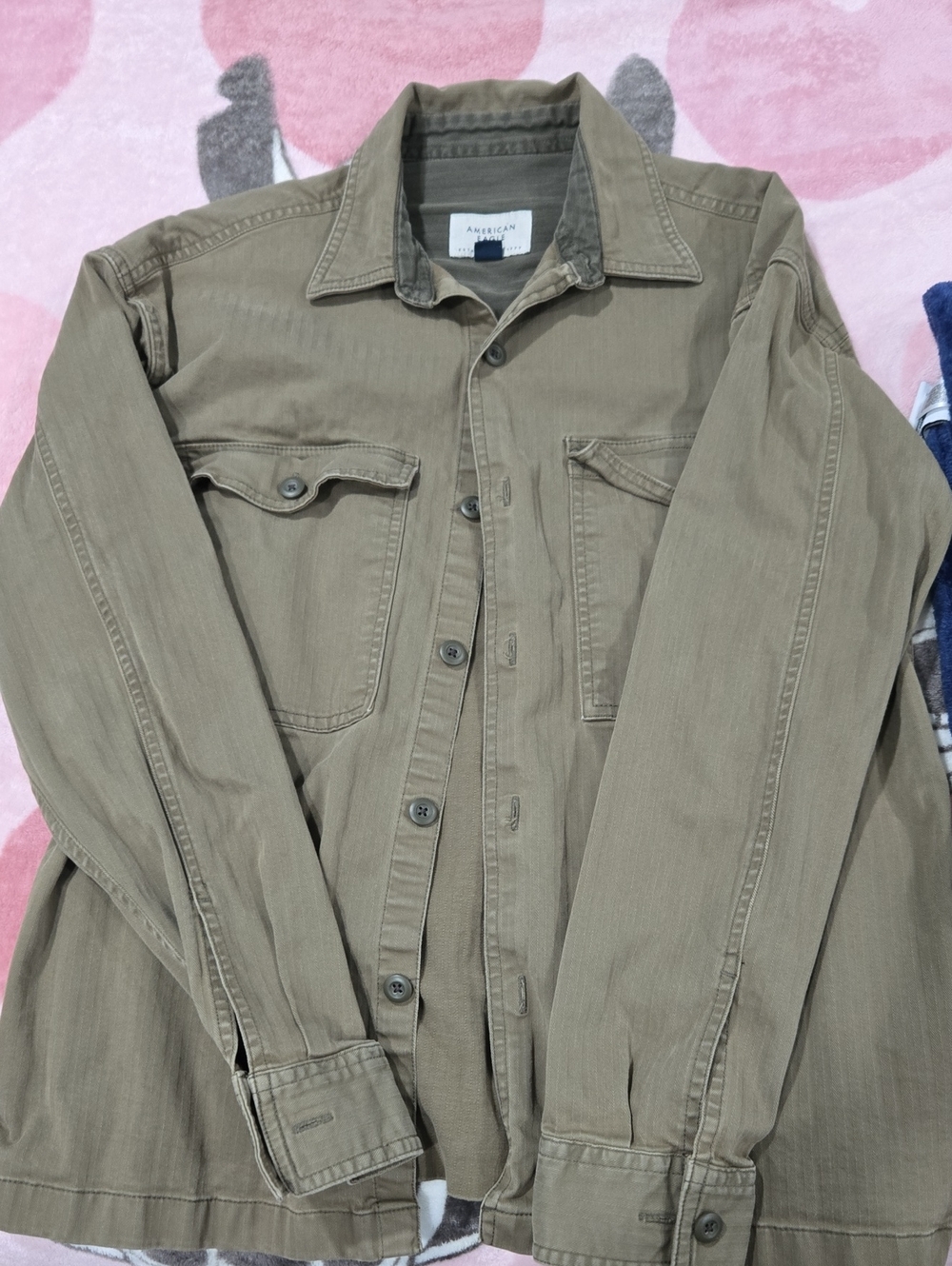 American Eagle Outfitters Olive Utility Shirt Jacket